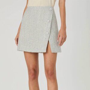 NWT Size 4 French Connection Tweed Faux Wrap Miniskirt